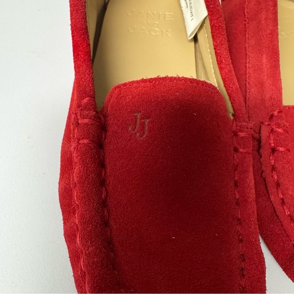 Janie and Jack Red Suede Driving Slip On Loafers Size 8 - Picture 2 of 5